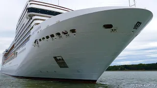 Msc Poesia cruise ship leaving Klaipeda Port