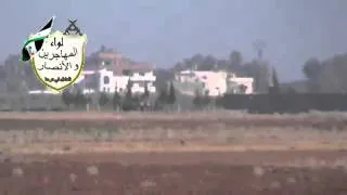 Syrian Rebels ATGM hit a Regime Tank