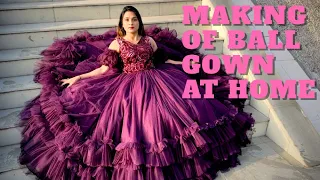 I made this Beautiful Ball gown | Designer Ball gown | Making Stitching Cutting | Jassieco Dresses