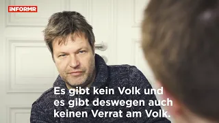 Robert Habeck (Grüne) -  Es gibt kein Volk. Daher gibt es auch keinen Verrat am Volk .   13.04.2018