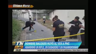 Hombre baleado huyó al ver a agentes de PNC en Sololá