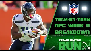 WEEK 9 NFL FANTASY FOOTBALL TEAM BREAKDOWNS & WAIVER WIRE  - NFC | Establish The Run Podcast EP129