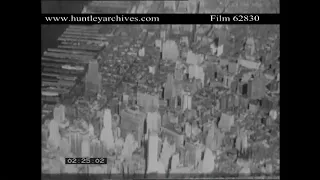 Aerial views of Lower Manhattan in the 1930's.  Archive film 62830