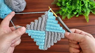 Wow!.. 😲 Very Easy! Super how to make eye catching crochet.Wonderful crochet motif knitting pattern.