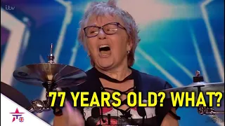 77 Year Old Proves Why Age Is Just A Number! INCREDIBLE Drummer! | Britain's Got Talent 2020