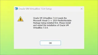 Oracle VM VirtualBox Needs The Microsoft Visual C++ Redistributable  Package Being Installed - 2023