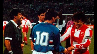 Stella Rossa Belgrado-Sampdoria 1-3 MIHAJLOVIC,KATANEC,Vasilijevic aut.,MANCINI Gruppo A 01-04-1992