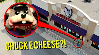 DRONE CATCHES CHUCK E CHEESE AT ABANDONED CHUCK E CHEESE!! (HE CAME AFTER US)