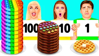 100 Camadas Alimentares Desafio | Truques Engraçados Com Comida por Craft4Fun Challenge