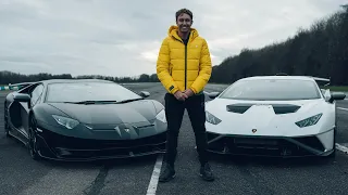 Racing My Lamborghini Aventador SVJ Against My Huracan STO!