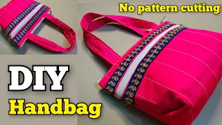 Easy Just one fold - 3 pockets mini handbag making at home | DIY handbag / ladies purse / mobile bag