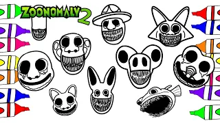 Zoonomaly 2: All Bosses & Monsters Coloring Pages Tutorial [Zoonomaly]