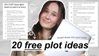 giving you 20 *free* amazing plot ideas 👩🏻‍💻 💭 (to immediately insert into your book) novel SUBPLOTS