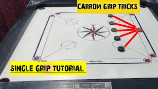 Carrom Grip Tricks 👆 Single Grip Tutorial इंजॉय लास्ट मोमेंट 🤩