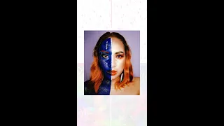 Mid-mystique makeup transformation | #mystique #art #makeup #transformation #transition #shorts