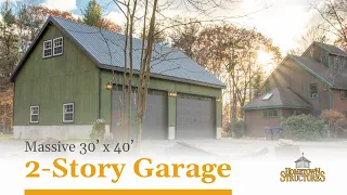 Massive 2 Story Garage (30x40) | 4 Car Detached Garage Review