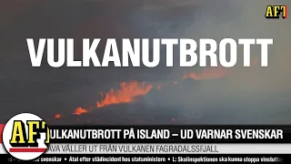 Vulkanutbrott på Island - UD varnar svenskar