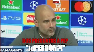 Las dos inexplicables preguntas sobre el pasillo que dejaron a Guardiola con esta cara:¿Perdón?MARCA