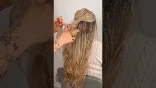 Half up half down hairstyle #hairstyle #halfuphalfdown #hairtutorial #halfuphalfdownhairstyle