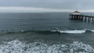 1080P Surfing at South Side Manhattan Beach Pier on November 6th 2020 at 7am. Shot on Phantom 4 Pro