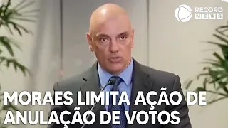 Moraes limita ação sobre anulação de votos ao PL