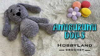 Crochet Teddy Bear Tutorial (part1) | How to Crochet Amigurumi doll | Head | Hand | Legs