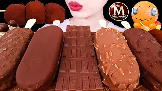 ASMR MUKBANG｜CHOCOLATE ICE CREAM MAGNUM KITKAT RICE CAKE MALTESERS 초코아이스크림 초코찰떡 몰티져스 EATING SOUNDS먹방