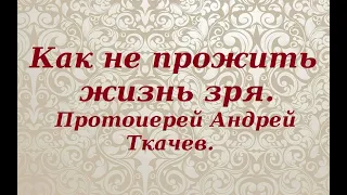 Как не прожить жизнь зря. Протоиерей Андрей Ткачев.