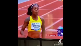 100 meter  Elaine Thompson sha' carri  Gold second fast time