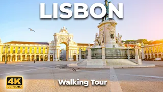 Lisbon Portugal Walking Tour 4K | Lisbon Street Walk 4K