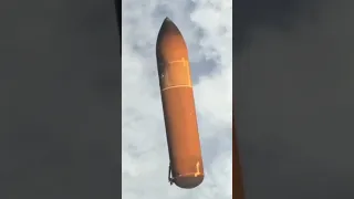 Space shuttle external tank after seperation