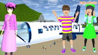 Yuta Mio Naik Pesawat Ke Jakarta🤣😱🛩 | Sakura School Simulator | Papi Wilson
