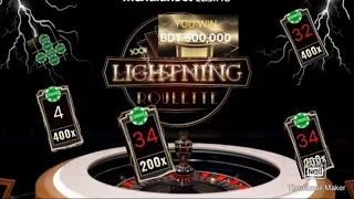 Lighting roulette Crazy stake Big win