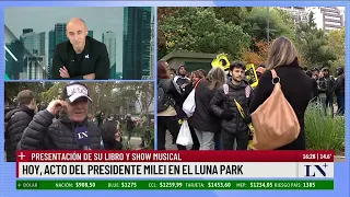Acto de Javier Milei:  miles personas esperando para ver al presidente en el Luna Park