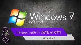 Windows 7 with 4, 8, 16, 32, 64, 128, 256MB RAM!