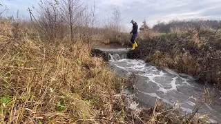 BEAVER DAM REMOVAL. YELLOW BOOTS. SEVERE WATER LEVEL DROP. NEW CAMERA. BETTER SOUND QUALITY.