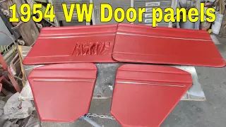 1954 VW oval window Beetle door panels - assembly - tail lights - beetle Restoration full build