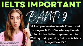 Band 9 IELTS Vocabulary With Synonyms For writing And Speaking  | Band 9 #Vocabulary Tips