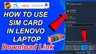 How to use sim in Lenovo Laptop (Urdu/Hindi)
