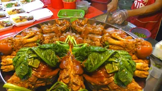 Street Food and Wet Market in Phuket, Thailand. Best Stalls of Banzaan Market in Patong City