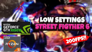 Street figther 6 GTX 1050 Ti low settings 1080p