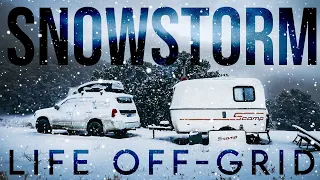 SNOWSTORM // Snowboarding behind the Subaru — WINTER OFF-GRID