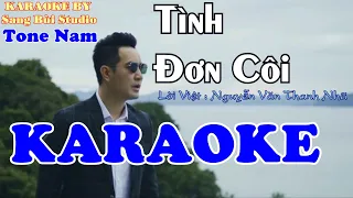 KARAOKE | Tình Đơn Côi - Nguyễn Phi Hùng | Beat phối mới TONE NAM ( Tone Bm )