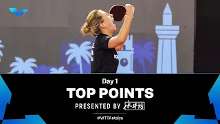 Top Points of Day 1 presented by Shuijingfang | WTT Contender Antalya 2023