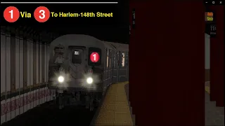 OpenBVE Special: 1 Train To Harlem-148th Street (R62A)(Overnight Fastrack G.O)