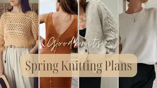 Spring Knitting Plans // Light layers, comfy t-shirts, my first dress & more cardigans // Goodknits
