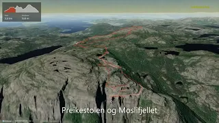 Preikestolen og Moslifjellet ∆ hiking trails ∆ 3d-trail.com/norway/