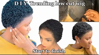 How to make  Afro low cut wig  using ceres /kinky expression | a well detailed beginners friendly |