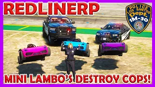 GTA 5 RolePlay | RedLineRP #38 | 4 MINI LAMBO'S DESTROY COPS! *doesn't go well*