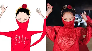 BLACKPINK - Pink Venom drawing meme